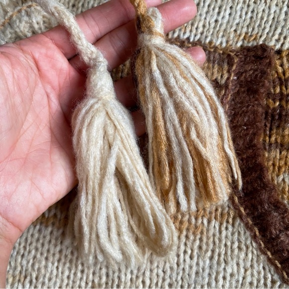 🍂 MOON RIVER BROWN TAN OMBRE KNIT TASSEL PANTS & HOODIE SET! - Picture 14 of 16